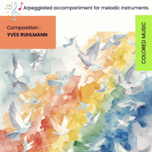 Paix et Amour (Peace and Love) – Accompagnement arpégé pour instruments mélodiques | Notation colorée